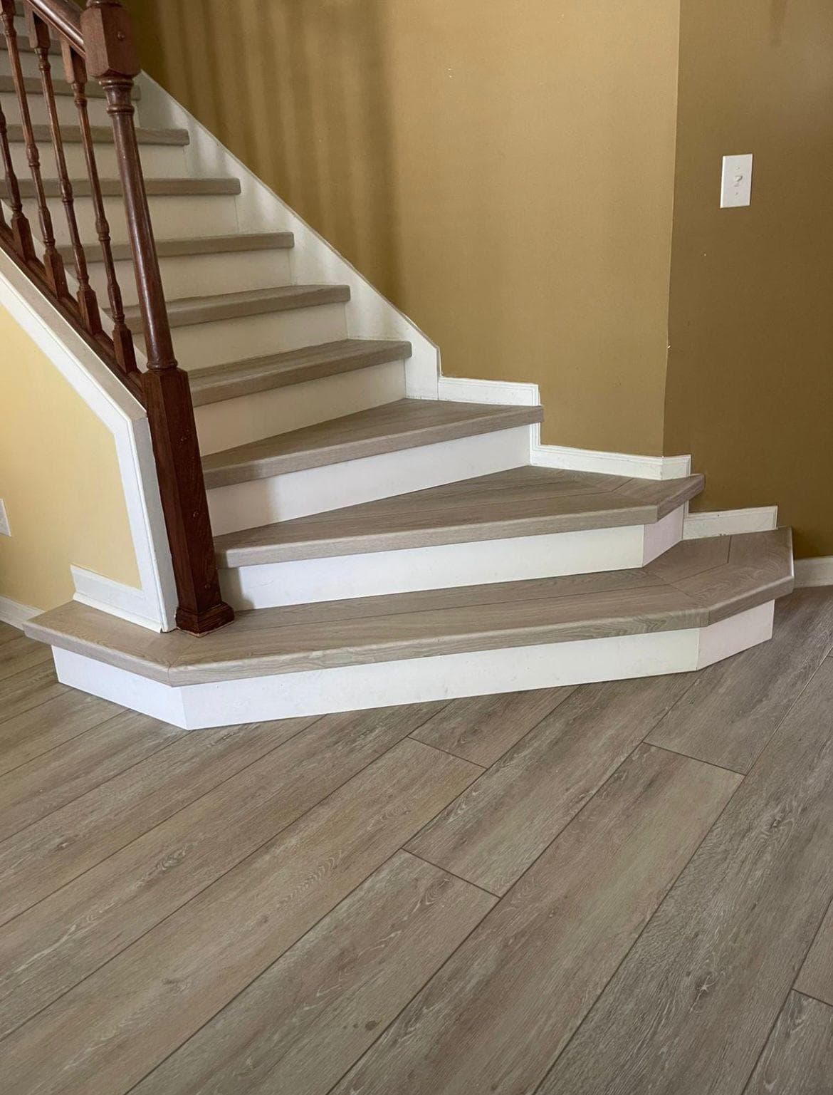Staircase before flooring installation